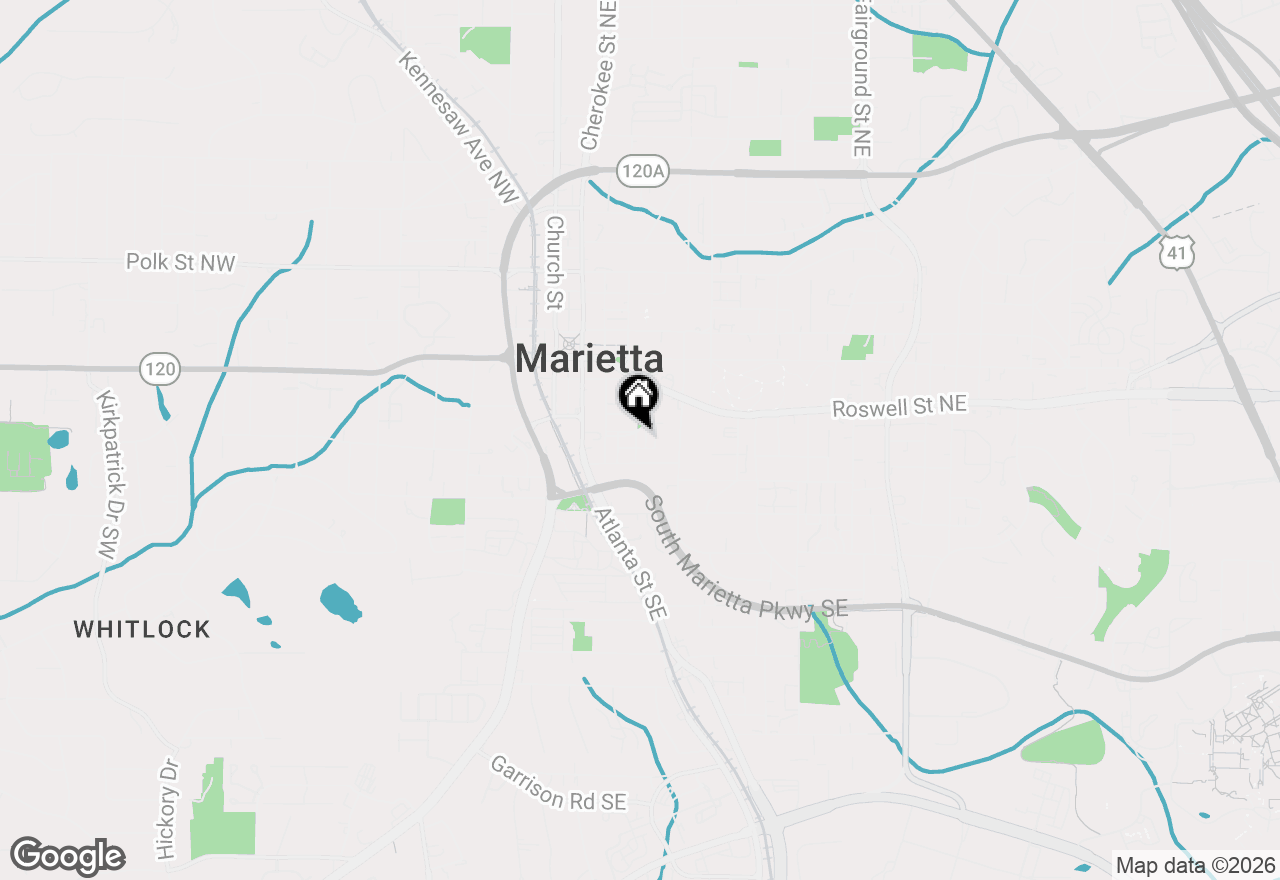 Map of 307 Green Street Se, Marietta, GA 30060