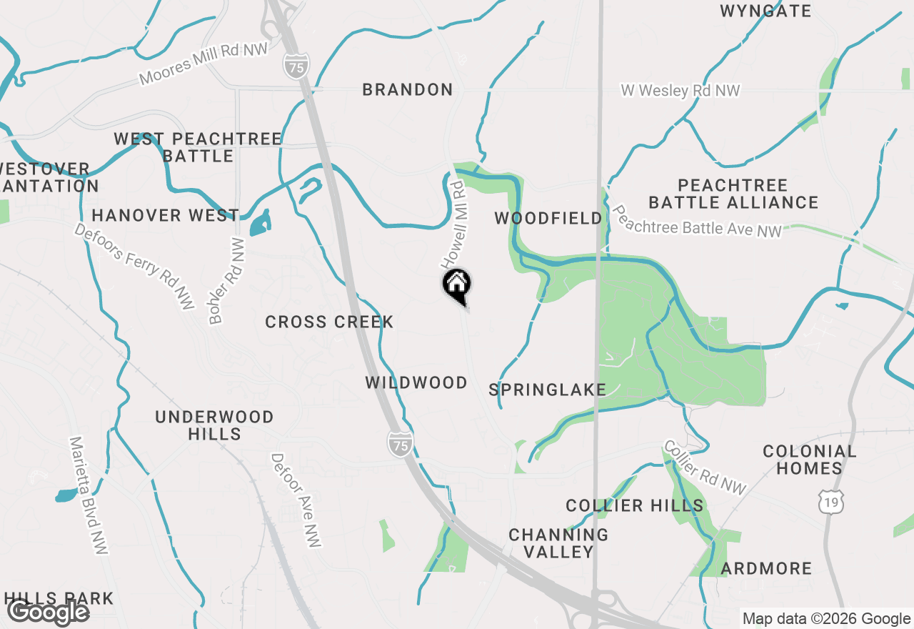 Map of 2266 Howell Mill Road Nw, Atlanta, GA 30318