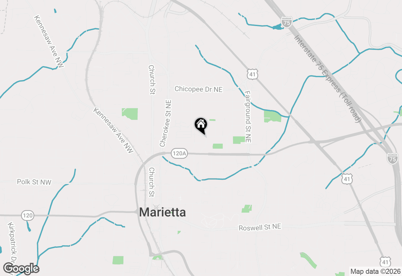 Map of 282 Avery Street Ne, Marietta, GA 30060
