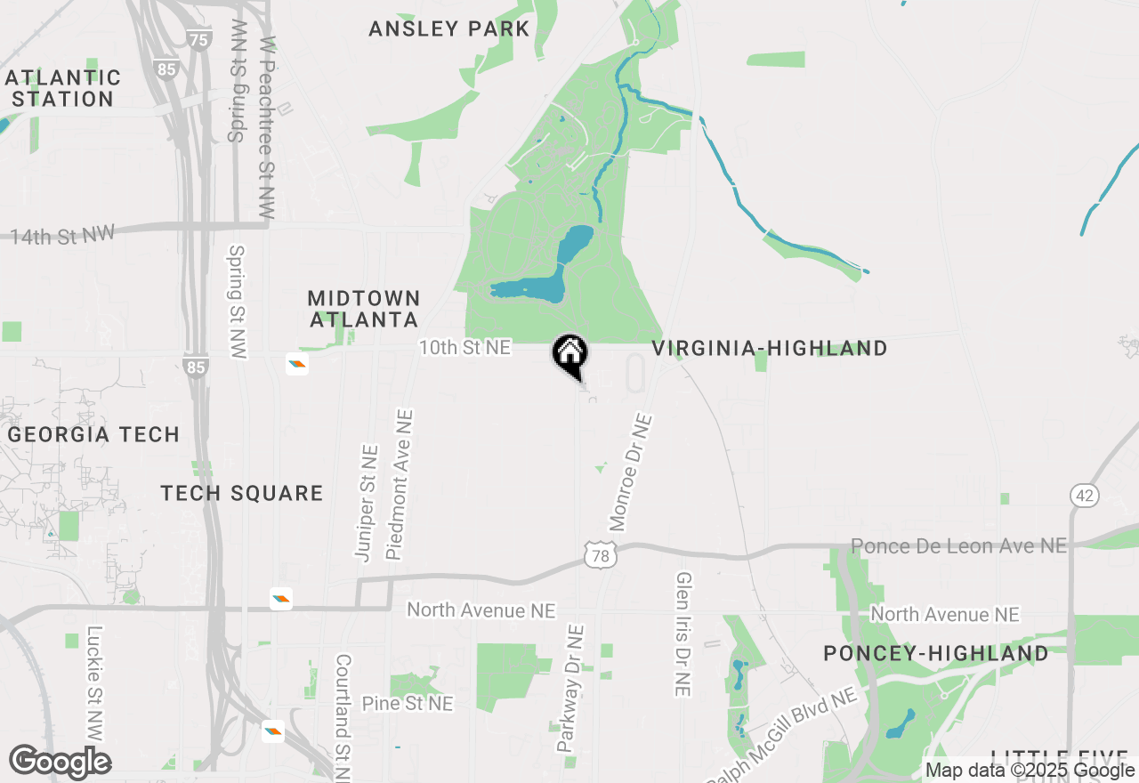 Map of 930 Charles Allen Drive Ne, Atlanta, GA 30309