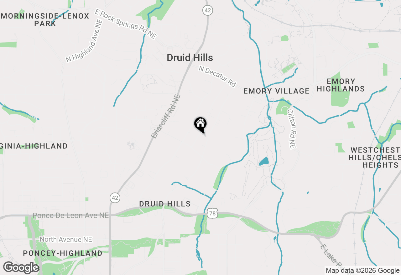 Map of 1035 Oxford Road Ne, Atlanta, GA 30306