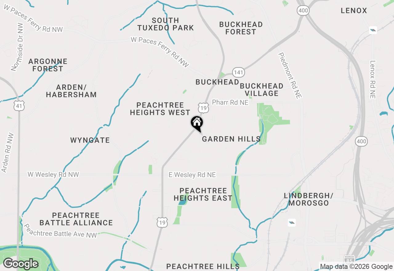 Map of 21 Delmont Drive #2, Atlanta, GA 30305