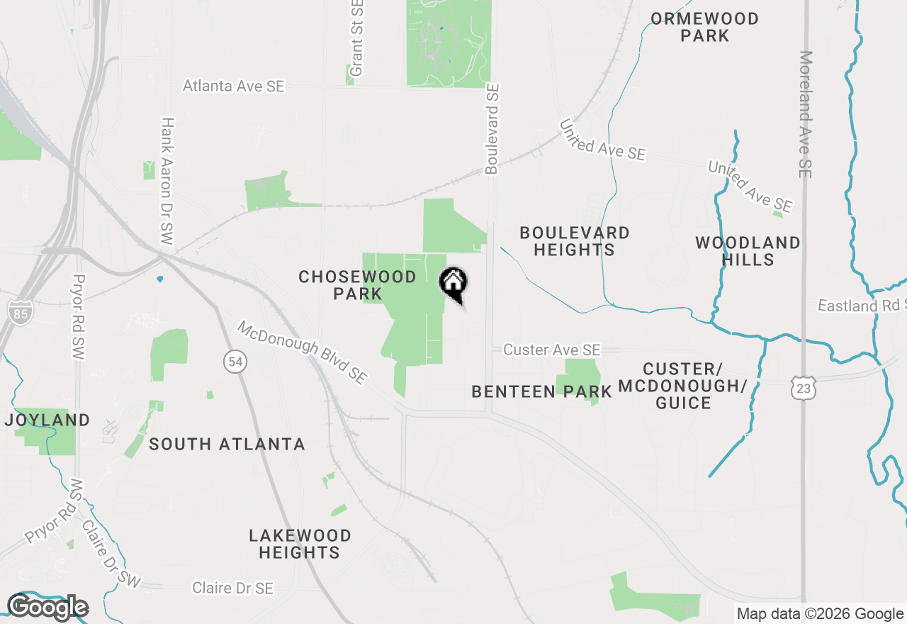 Map of 1336 Breezy Street Se, Atlanta, GA 30315