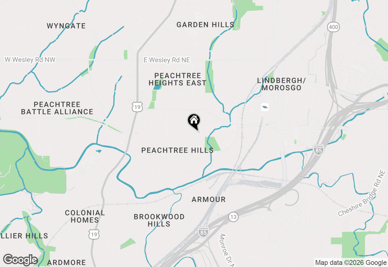 Map of 2389 Hurst Drive Ne, Atlanta, GA 30305