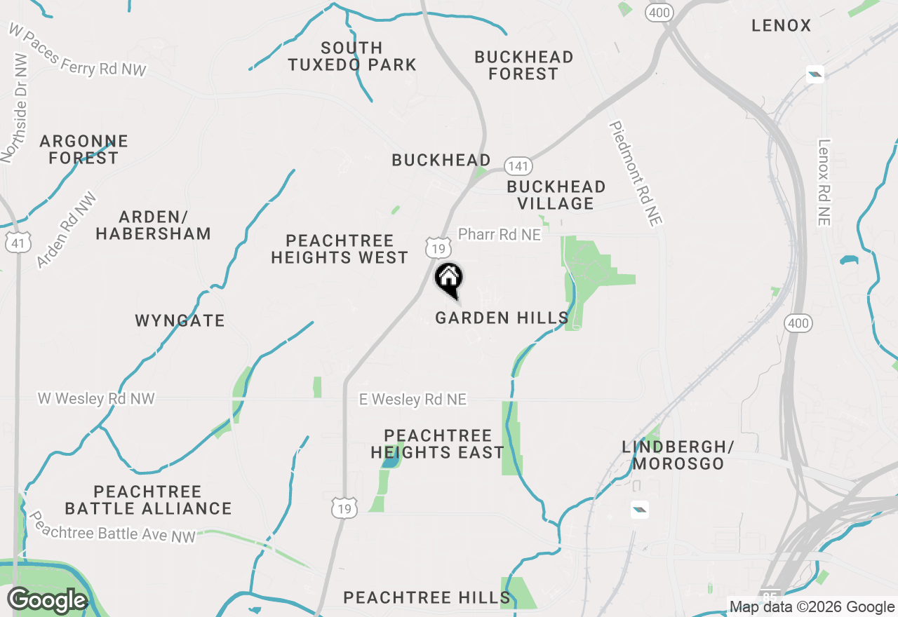 Map of 67 Delmont Drive, Atlanta, GA 30305