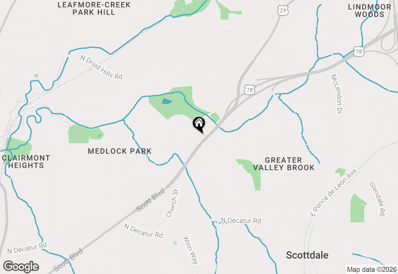Map of 2738 Harrington Drive, Decatur, GA 30033