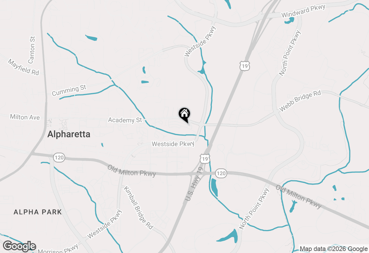 Map of 1112 Woodland Lane, Alpharetta, GA 30009