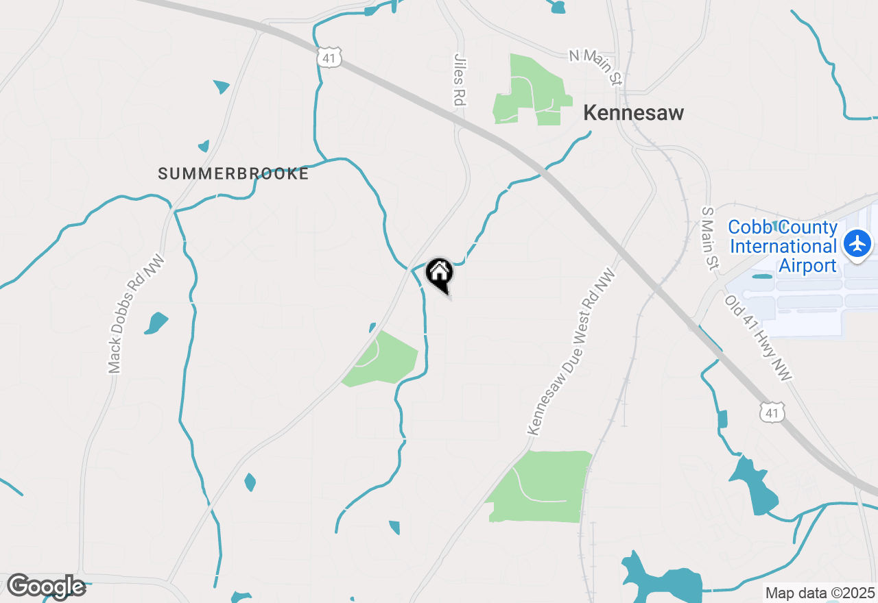 Map of 2603 Woodland Drive Nw, Kennesaw, GA 30152