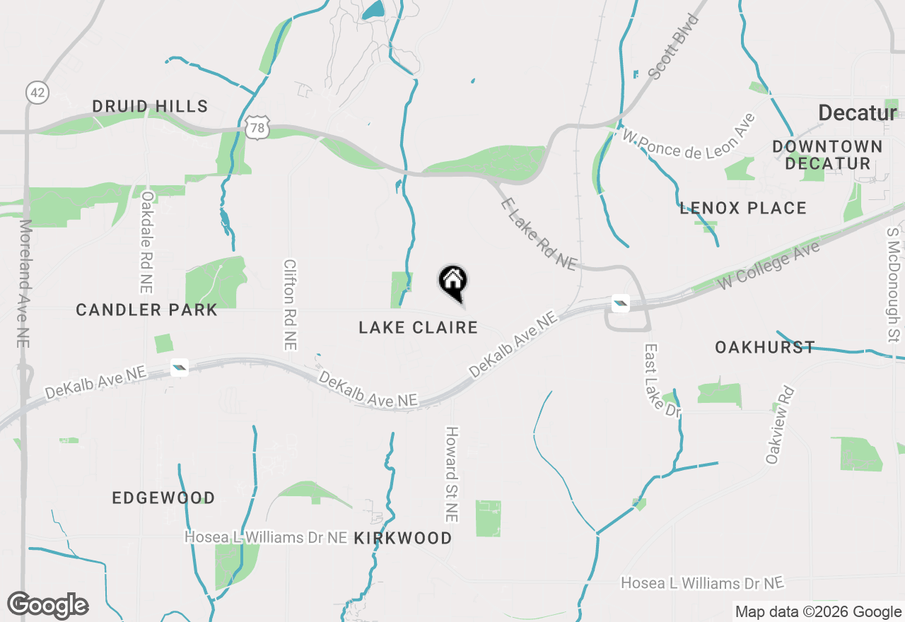 Map of 1968 Mclendon Avenue Ne, Atlanta, GA 30307