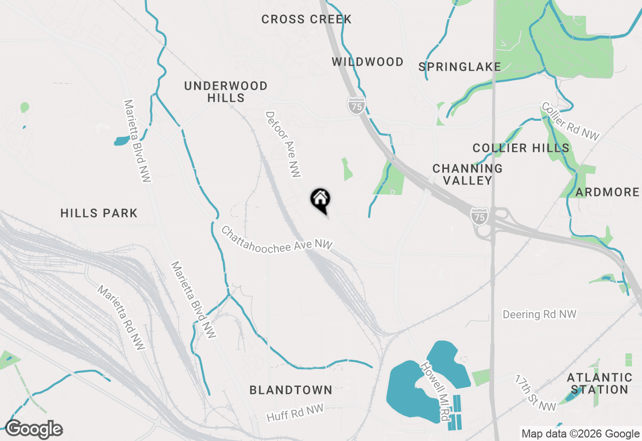 Map of 1064 Davis Circle Nw, Atlanta, GA 30318