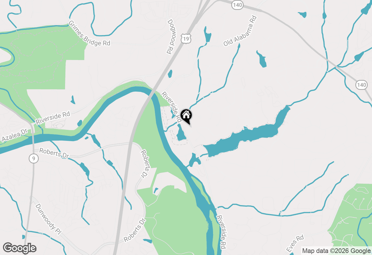 Map of 9270 N Lake Drive, Roswell, GA 30076