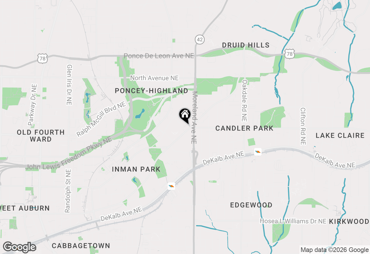 Map of 1118 Colquitt Avenue Ne, Atlanta, GA 30307