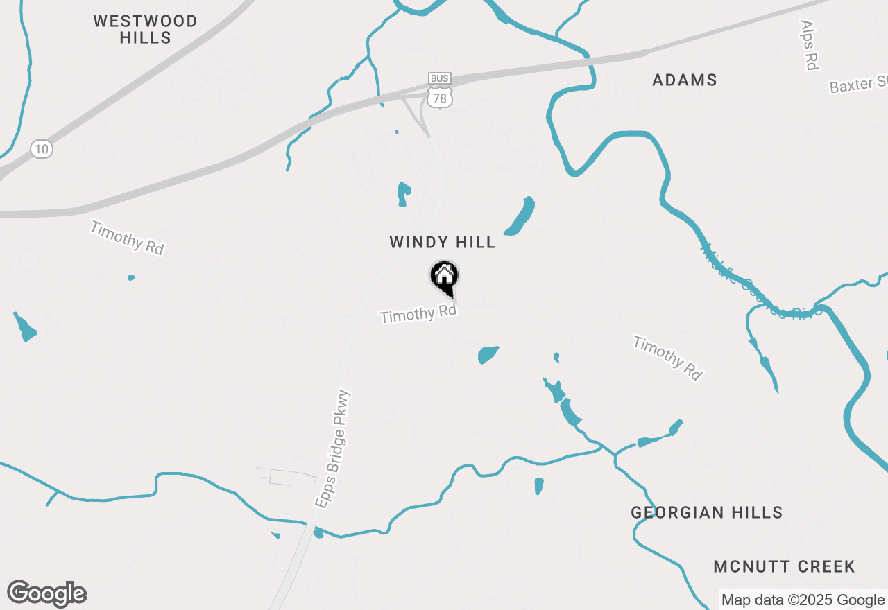 Map of 100 Timothy Place, Athens, GA 30606