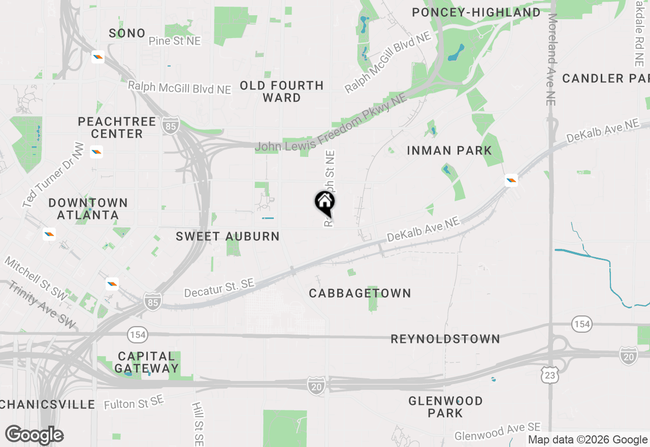 Map of 572 Edgewood Avenue Ne #107, Atlanta, GA 30312