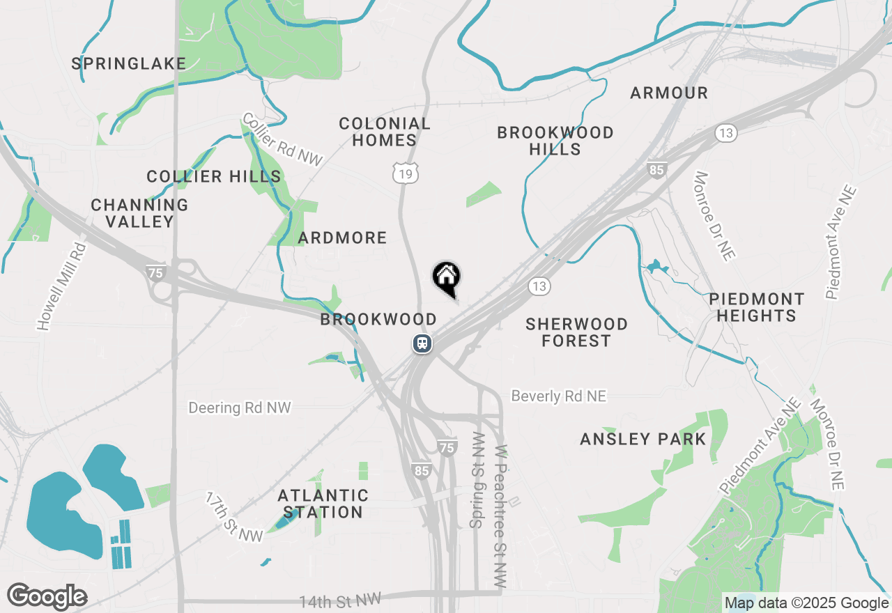 Map of 1735 Peachtree Street Ne #117, Atlanta, GA 30309