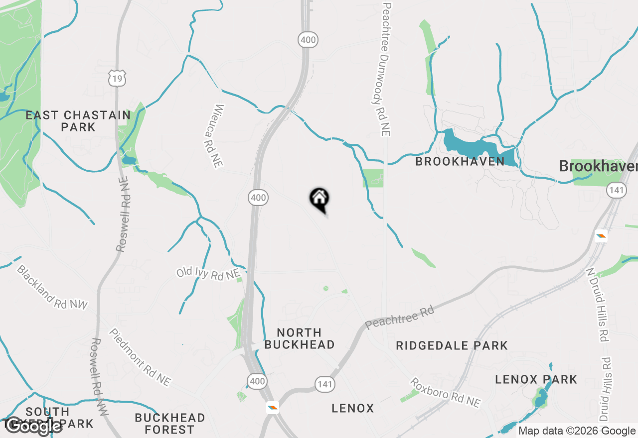 Map of 3891 Wieuca Road Ne, Atlanta, GA 30342