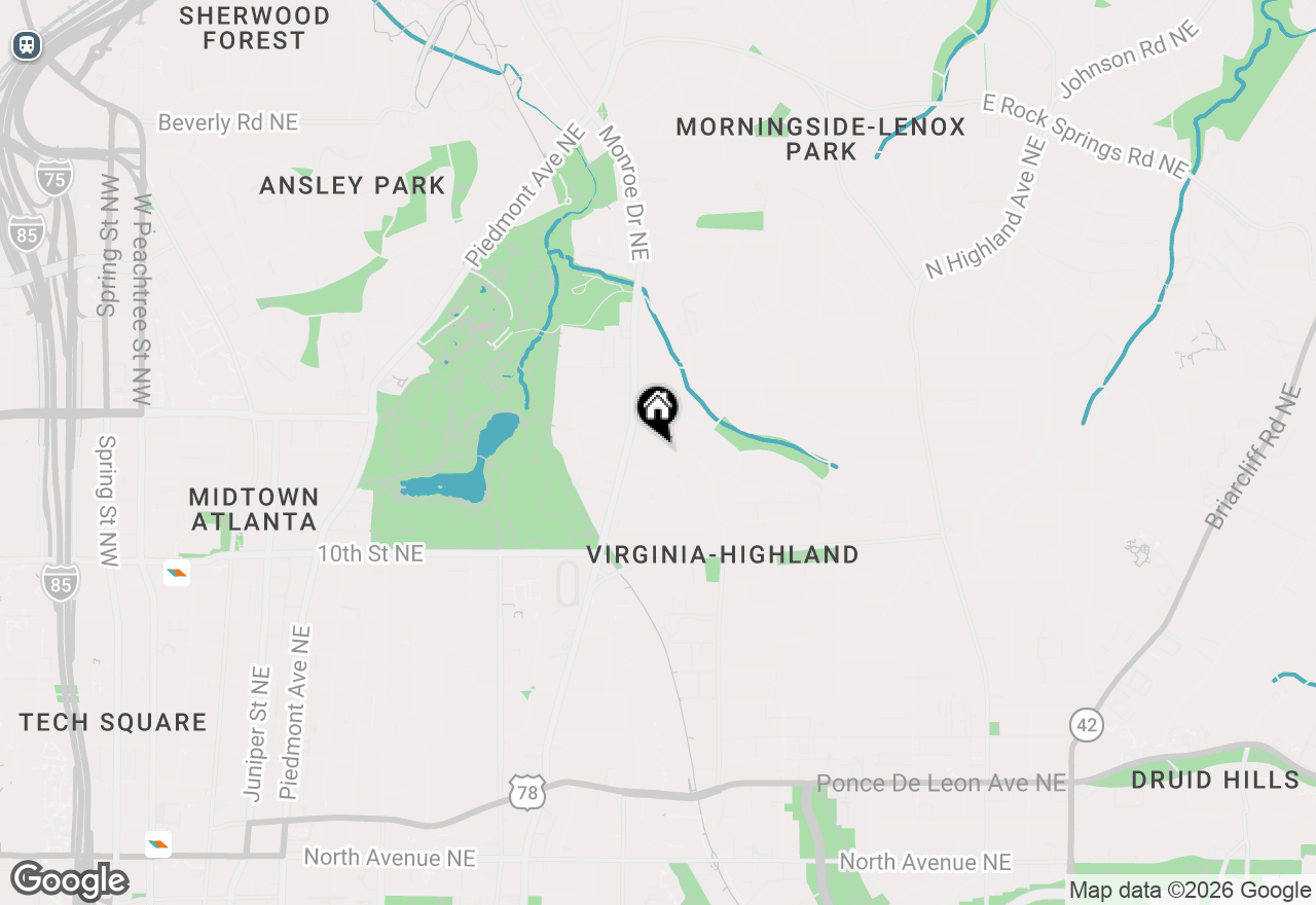 Map of 627 Park Drive Ne, Atlanta, GA 30306