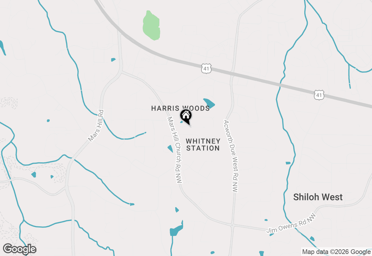 Map of 4542 Peppermill Place Nw, Acworth, GA 30101