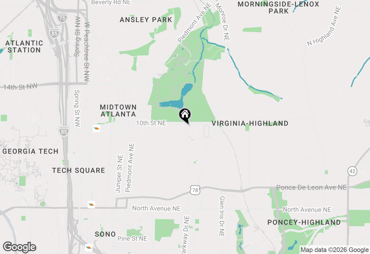 Map of 435 10th Street Ne #24, Atlanta, GA 30309