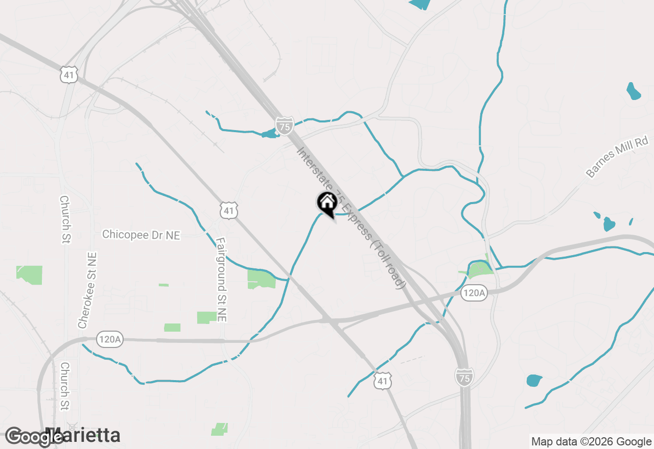 Map of 641 Wilshire Avenue, Marietta, GA 30062