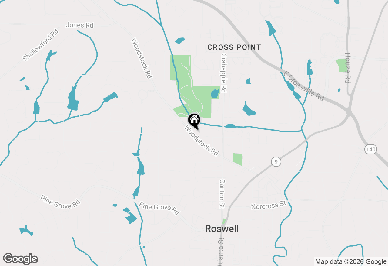 Map of 96 Woodstock Road, Roswell, GA 30075
