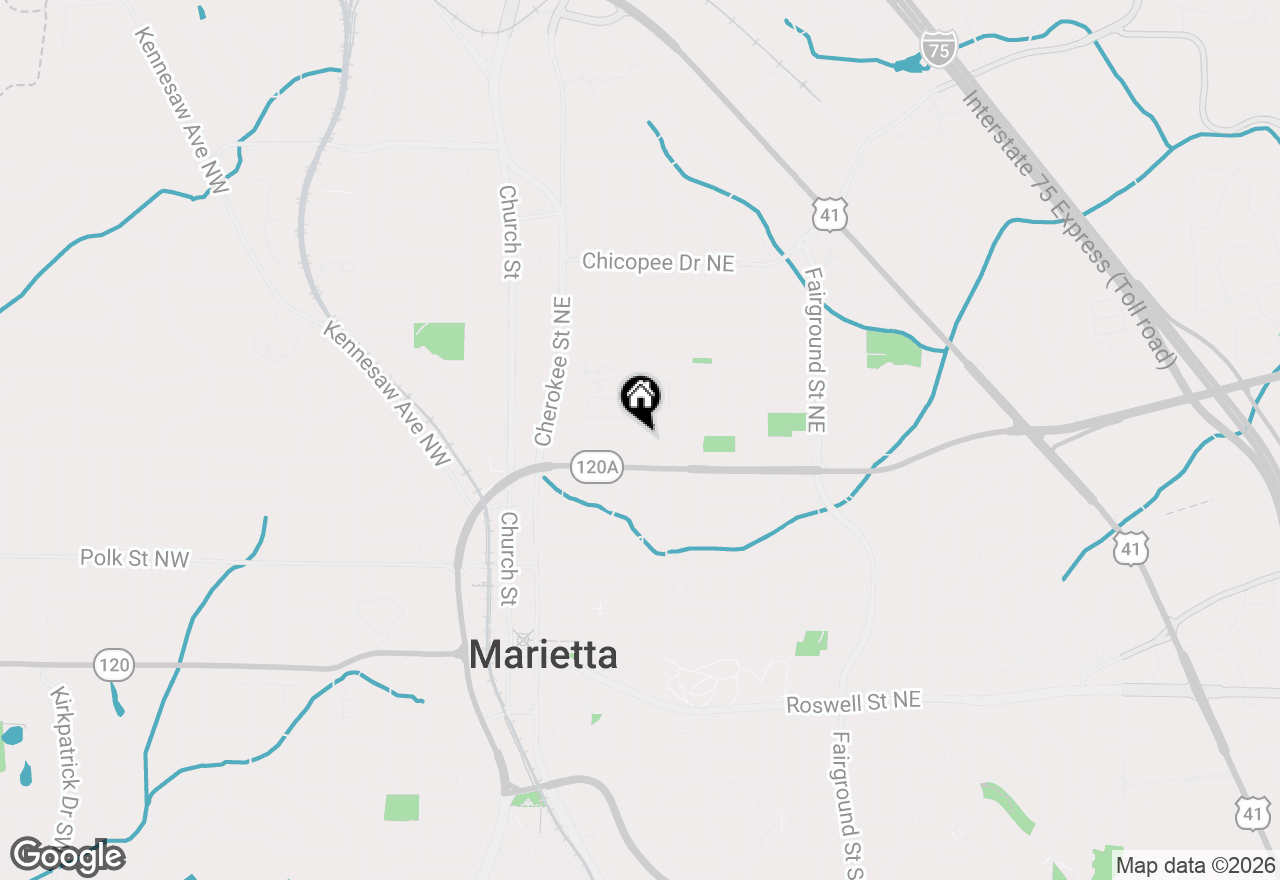 Map of 254 Montgomery Street Ne, Marietta, GA 30060