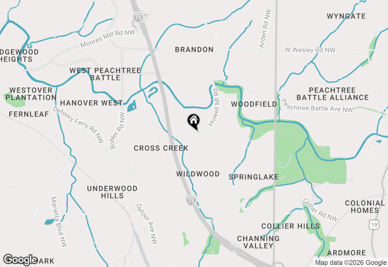 Map of 951 Northcliffe Drive Nw, Atlanta, GA 30318