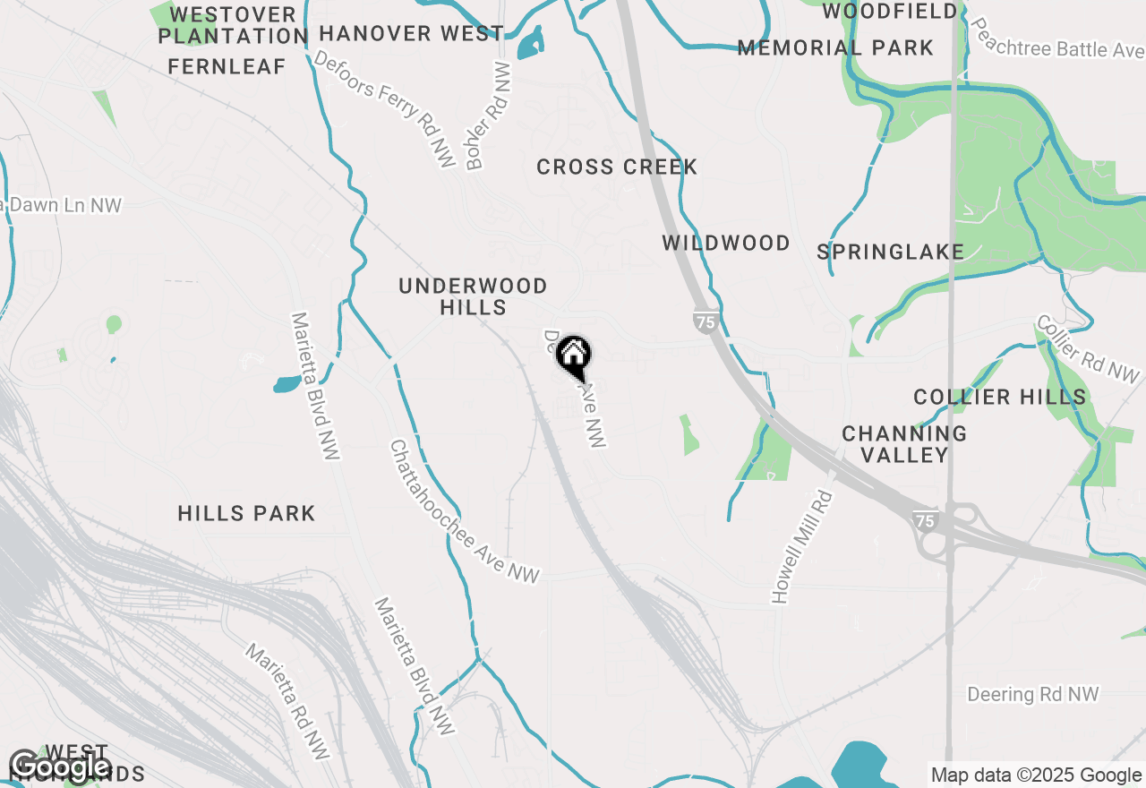 Map of 1236 Brickton Drive Nw, Atlanta, GA 30318