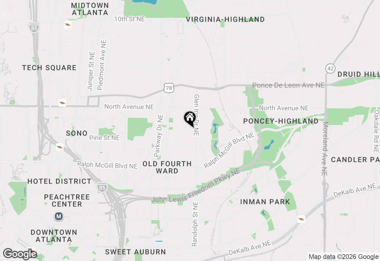 Map of 567 Winton Terrace Ne #B, Atlanta, GA 30308