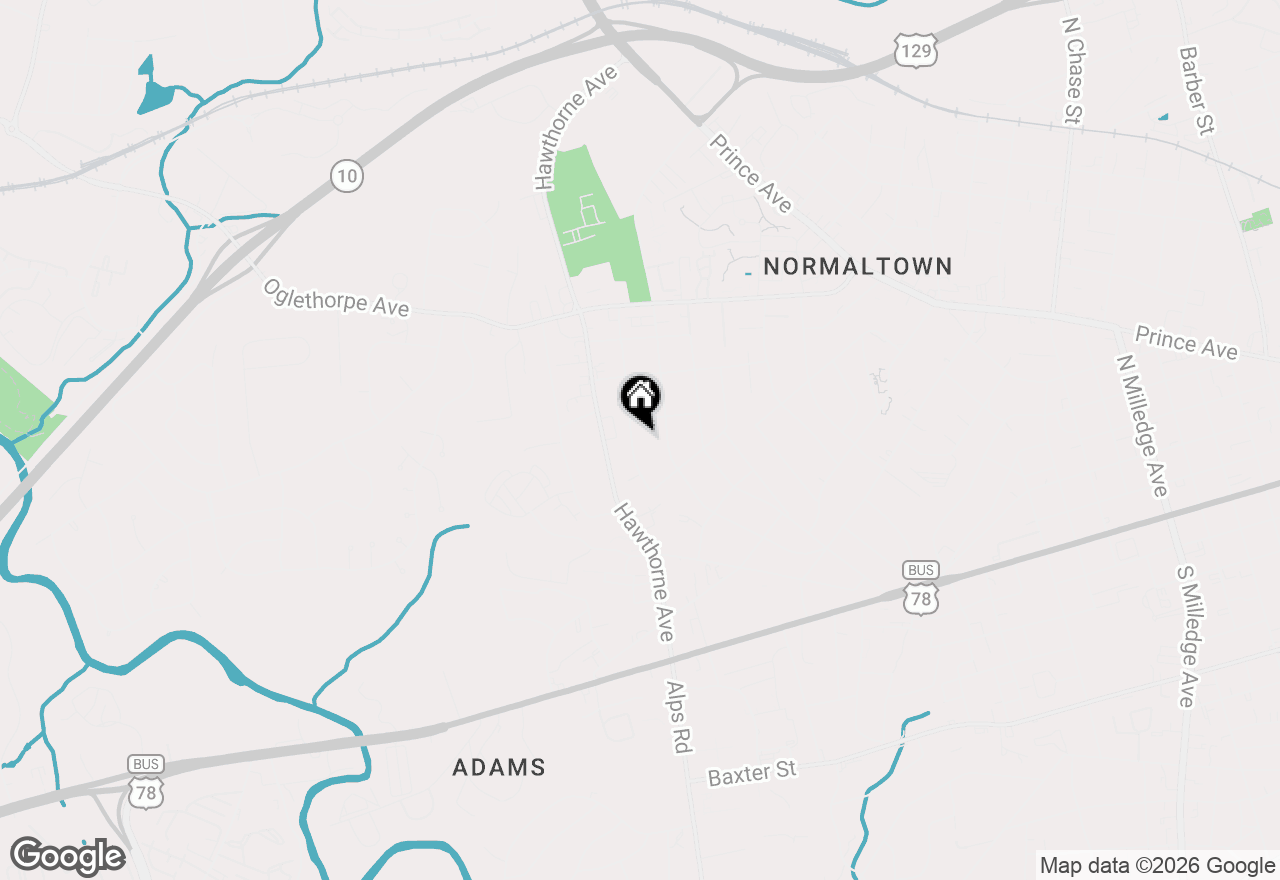 Map of 435 Clover Street, Athens, GA 30606