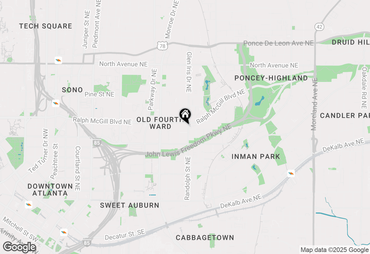 Map of 578 East Avenue Ne, Atlanta, GA 30312