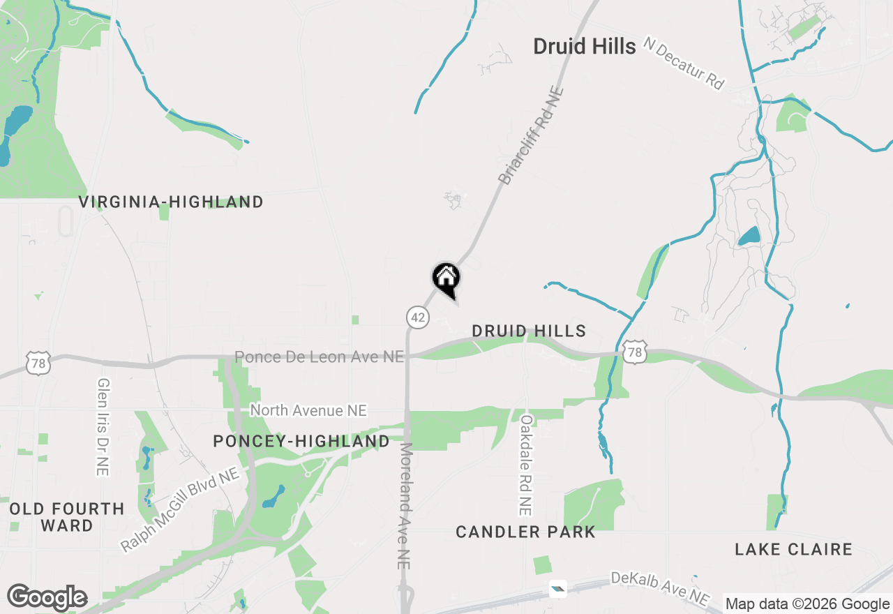 Map of 820 Virginia Park Circle Ne, Atlanta, GA 30306