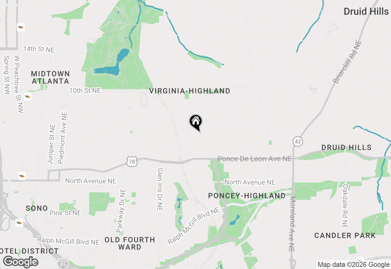 Map of 748 Greenwood Avenue, Atlanta, GA 30306
