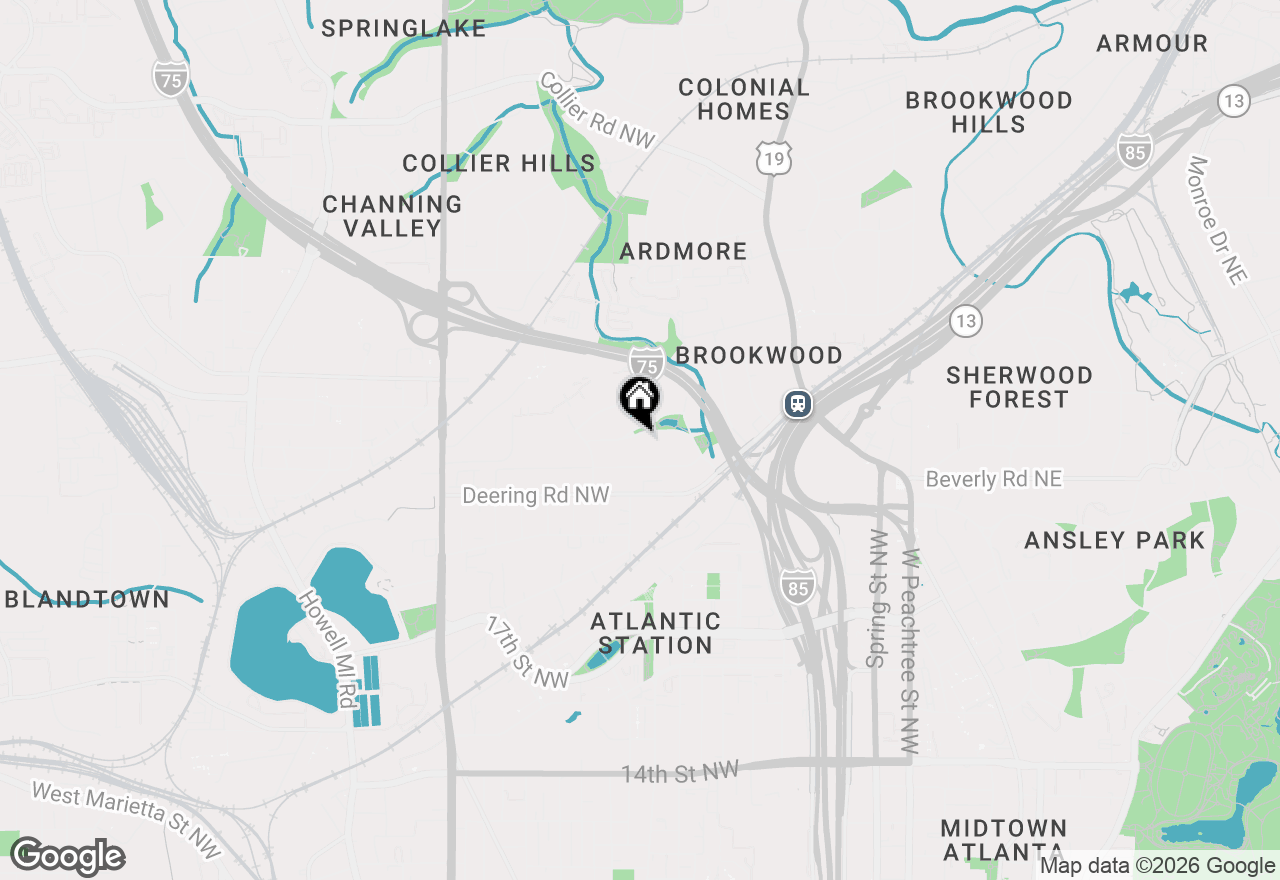 Map of 350 Garden Lane Nw, Atlanta, GA 30309