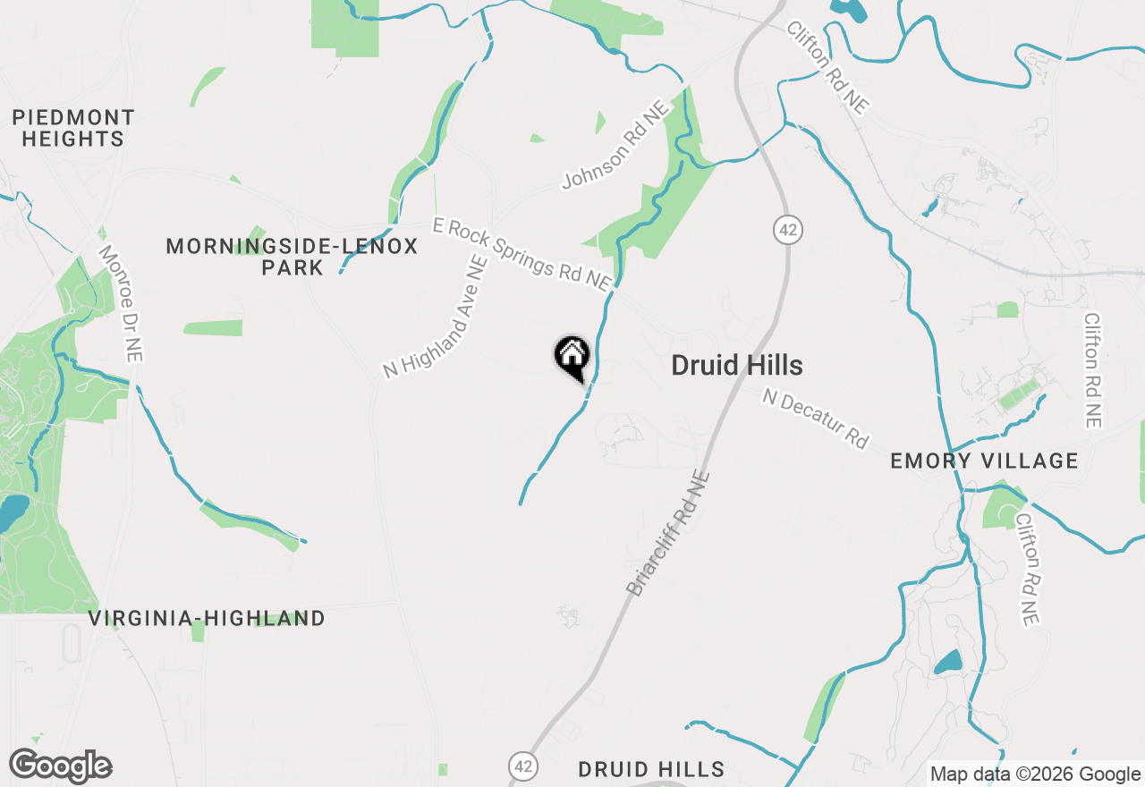 Map of 1246 University Drive Ne, Atlanta, GA 30306