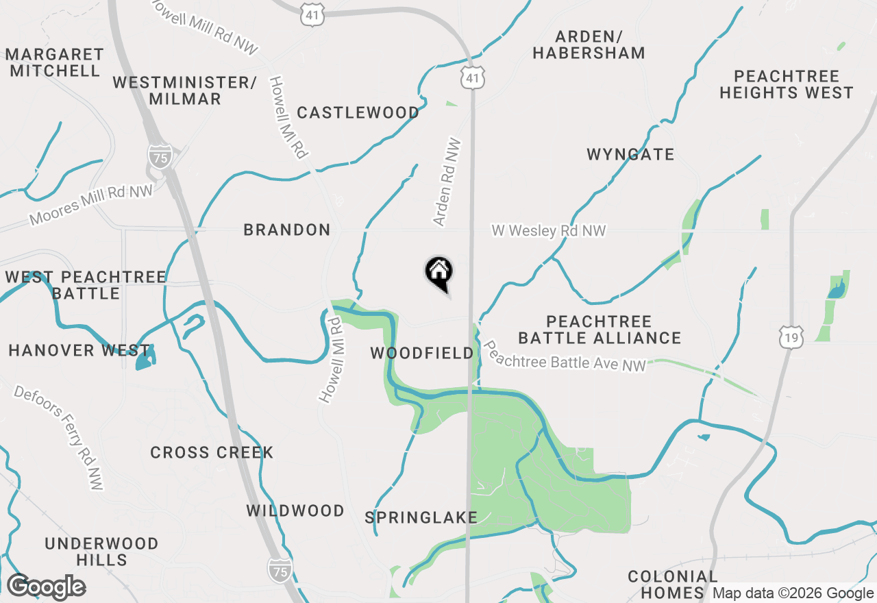 Map of 2555 Arden Road Nw, Atlanta, GA 30327