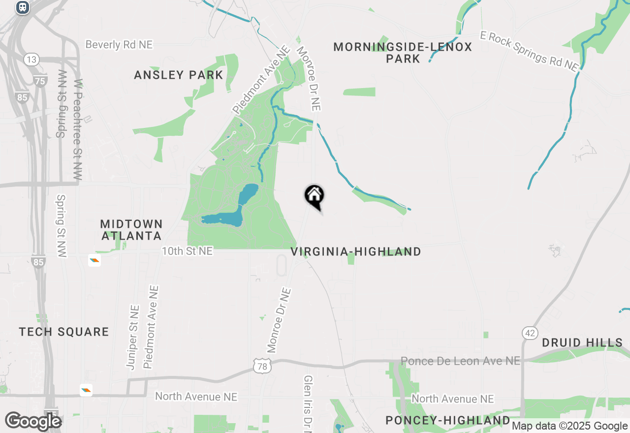 Map of 625 Elmwood Drive Ne, Atlanta, GA 30306