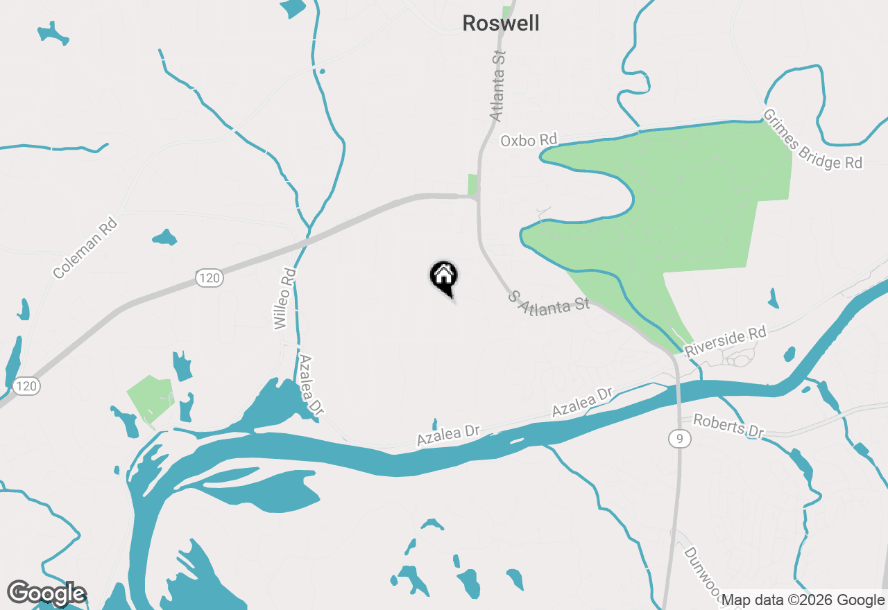 Map of 372 Chattahoochee Street, Roswell, GA 30075