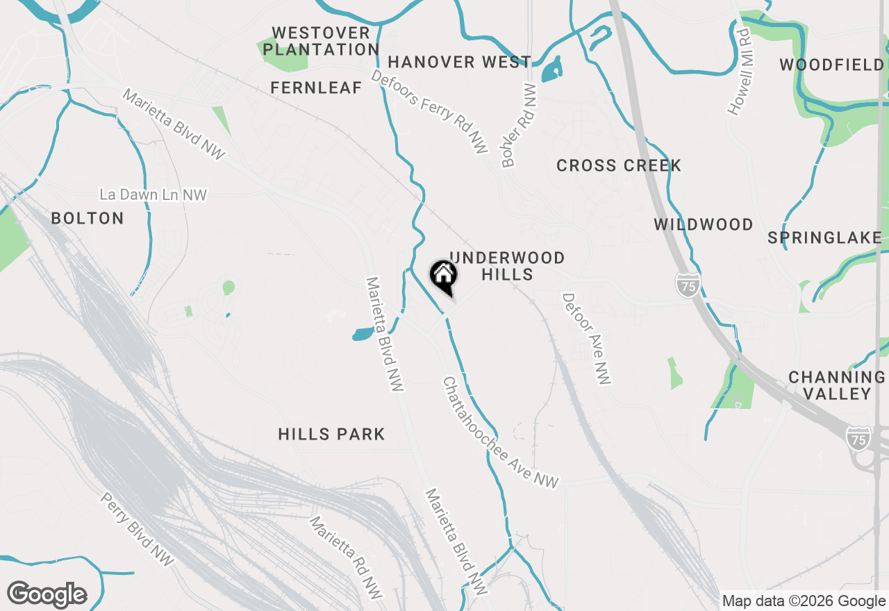 Map of 2011 Oak Lane Nw, Atlanta, GA 30318