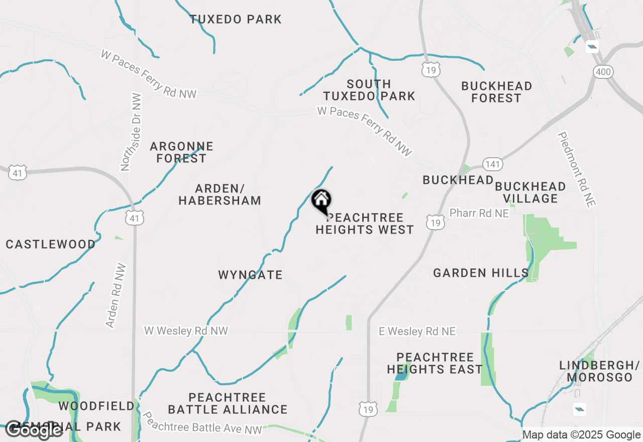 Map of 1 Habersham Way Nw, Atlanta, GA 30305