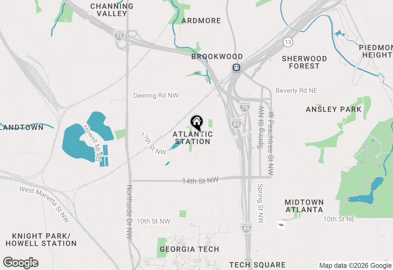 Map of 361 17th Street #1720, Atlanta, GA 30363