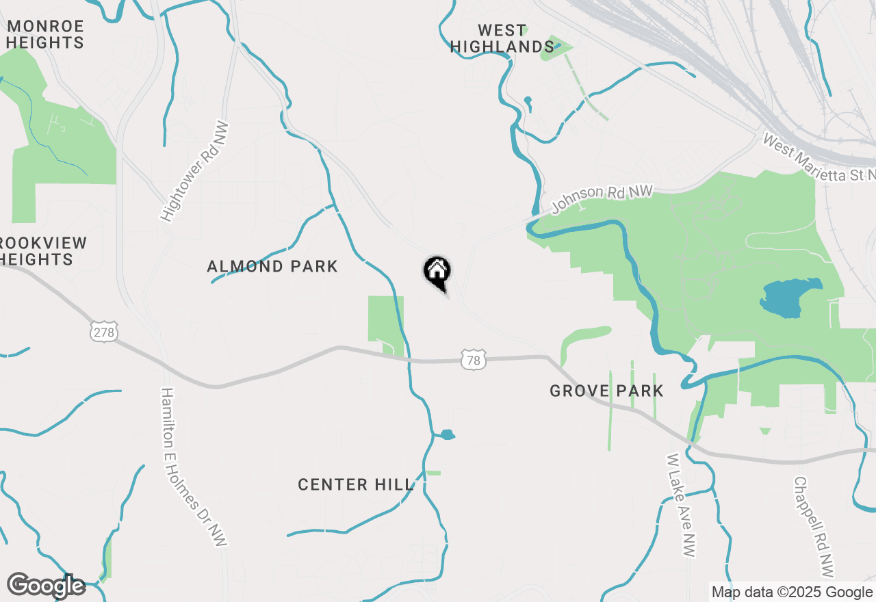 Map of 38 Mildred Place Nw, Atlanta, GA 30318