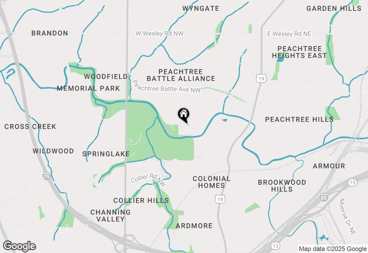 Map of 346 Woodward Way Nw, Atlanta, GA 30305