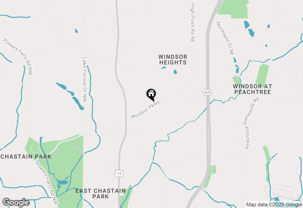 Map of 390 Windsor Parkway, Sandy Springs, GA 30342