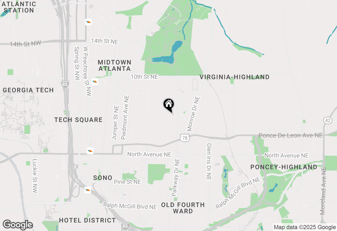 Map of 394 6th Street Ne #2, Atlanta, GA 30308