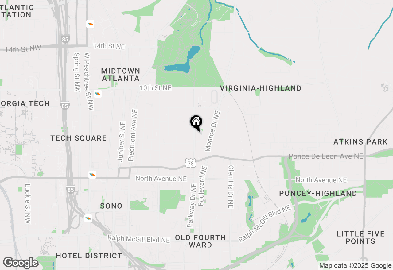 Map of 793 Charles Allen Drive Ne, Atlanta, GA 30308