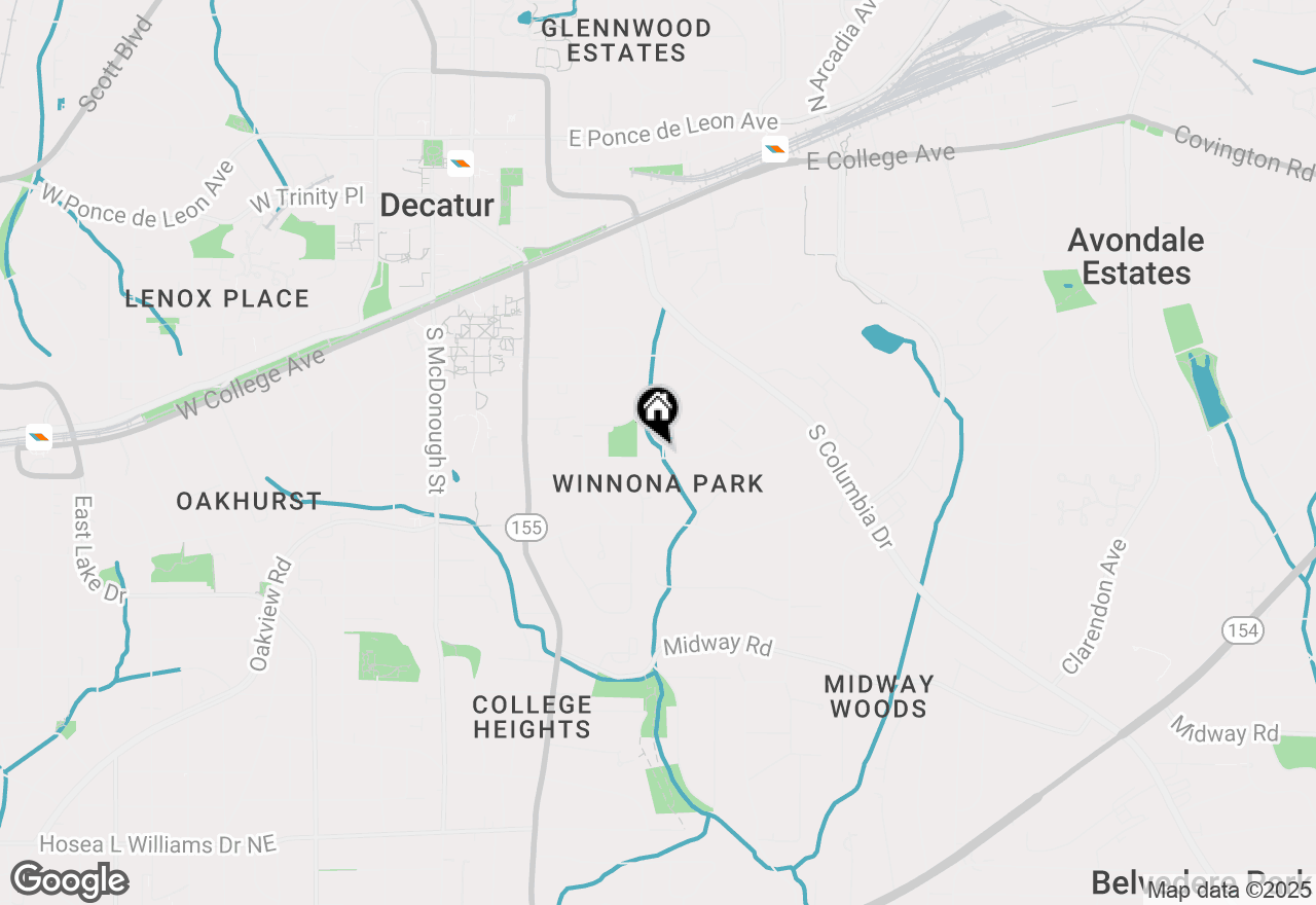 Map of 345 Shadowmoor Drive, Decatur, GA 30030