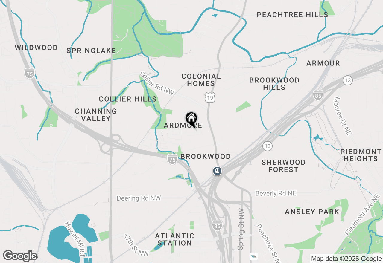 Map of 101 Ardmore Place Nw #3, Atlanta, GA 30309