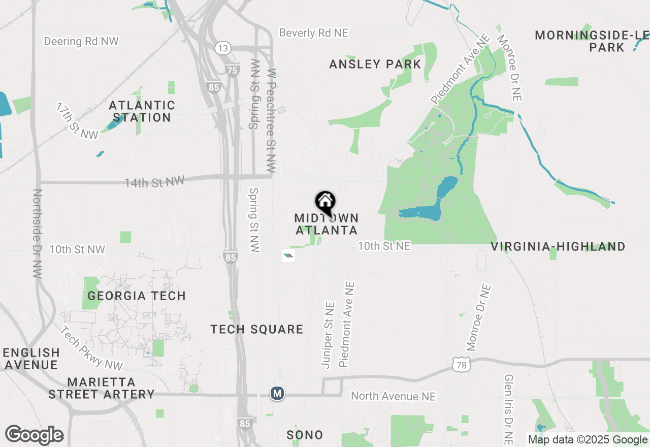 Map of 1065 Peachtree Street Ne #PH3703, Atlanta, GA 30309