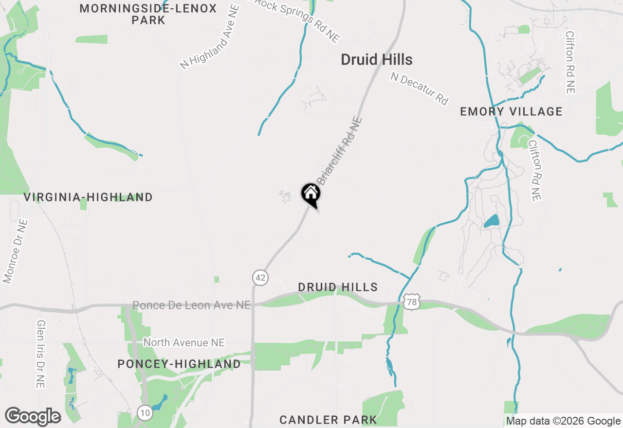 Map of 957 Briarcliff Road Ne, Atlanta, GA 30306